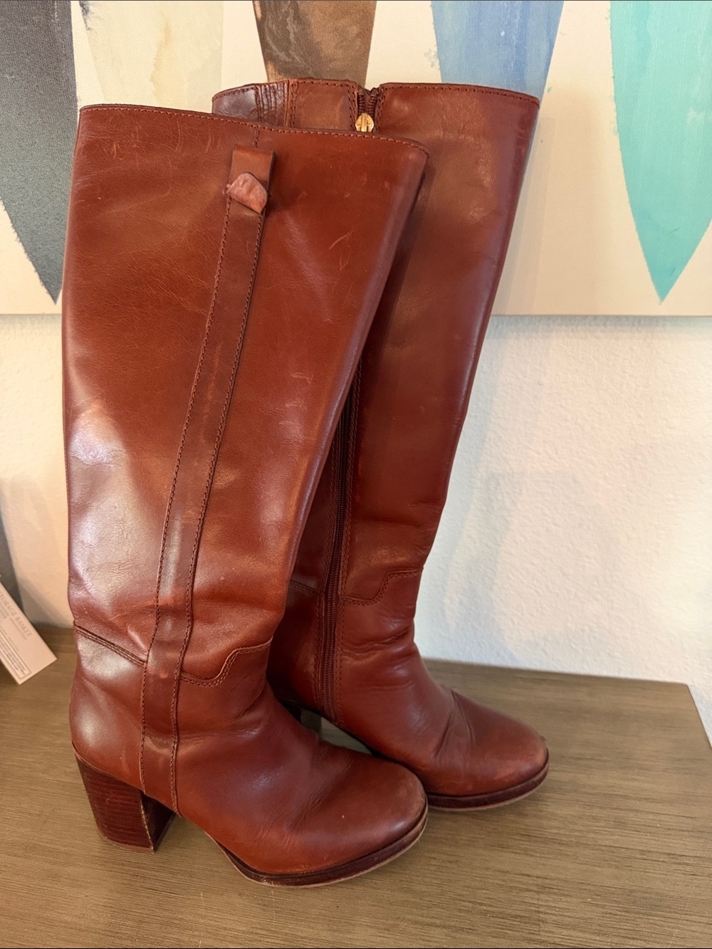 Franco Sarto Wide Calm Women's Tall Leather Boots 7.5